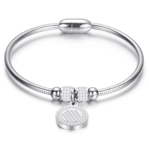 stainless steel charm bracelet for women